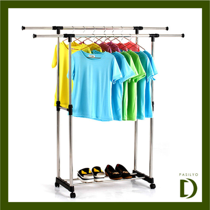 SET OF Sampayan ng Damit Clothes Rack Stand DIY adjustable