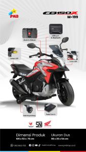 Mainan Anak Motor Aki Honda CB150X M199 – PMB Toys