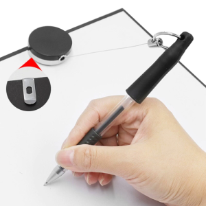 Heavy Duty Retractable Keychain with Metal Belt Clip and Carabiner Retractable Reel Retractable ID-Badge Holder