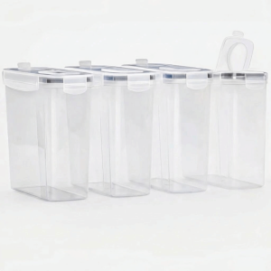 VCH 4Pcs Airtight 3D Printing Filament Container Dustproof Transparent Filament Dry Box 3D Printing Filament Accessories Moisture Proof Filament Storage Organizer Sealing