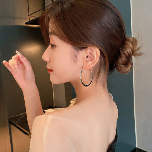 [haoh] 1 cặp cô gái thời trang bông tai thả men Bông tai phóng đại Vòng Tròn Bông tai của phụ nữ cao cấp Pháp khí Hoop Bông tai