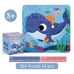 24pcs Children Jigsaw Puzzle Box Set | Early Education Toys | Animal Puzzles Goodie Bag | Children Day Birthday Gifts (MIN ORDER 4 PIECES)