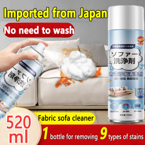 Imported from Japan 520ml Sofa spray fabric sofa cleaner one bottle for 99 kinds of stains Multifunctional Foam Cleaner Spray sofa cleaner White Leather Sofa Cleaner Leather Cleaner curtain cleaner Suitable for curtains mattresses sofa Sofa Cleaner Fabri