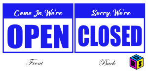 OPEN CLOSED DOOR SIGNAGES