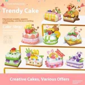 JOYNCLEON ชุดบล็อกตัวต่อเค้กสุดสร้างสรรค์สำหรับเด็กของขวัญของเล่นเพื่อการศึกษา DIY