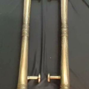 Handle Pintu Rumah Kuningan Antik Motif Godo Ukir 100 cm 2 pcs