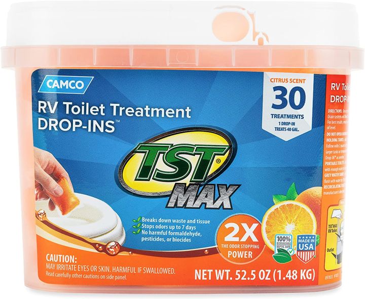 Camco TST Max RV Toilet Treatment DropINs 30 Treatment 1.48kg / 52.5
