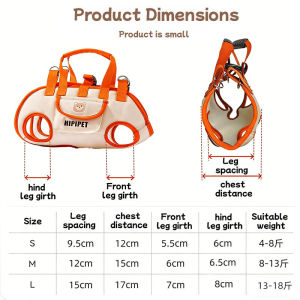 Small Pet Cotton Linen Four Leg Backpack Puppy Kitten Carrier Outdoor Hiking Rucksack Sling