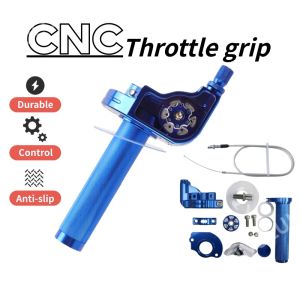 CNC Aluminum Gas Motorcycle Handle 7/8" 22mm Grip with Throttle Cable For Dirt Bike Motorcycle Motocross With Cable