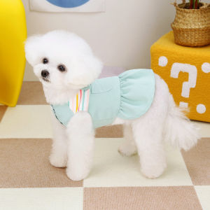 váy đầm sọc ngang tay thỏ dành cho chó mèo - T3 PETS SHOP