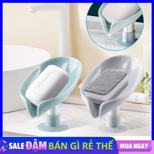 Khay đựng xà phòng hình lá sen kiểu mới - Khay đựng xà bông siêu dính - Khay nhựa thoát nước - Không cần khoan tường - Kệ nhà tắm - Kệ để xà bông nhà vệ sinh