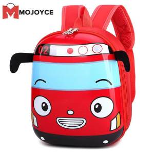MOJOYCE 3D Cartoon Bus Kindergarten Children School Bag Toddler Girls Boys Backpack