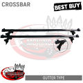 Aerorack / Aero Rack Roof Rack / Roofrack Top Load / Topload Cargo Carrier Car Basket 50"x38" (SILVER) Black Gutter Mount with 6 or 7 INCHES. 
