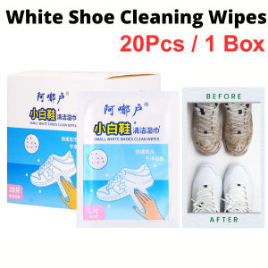 WIPS CLEAN White Shoes Cleaning Wipes 1 Box 20 Individually Packed Wipes Tisu Basah Pembersih Kasut Putih小白鞋速效清洁湿巾独立包装