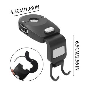 Retractable Car Headrest Hook Seat Back Hanger Quick Lock Buckle Dual Hooks Bag Coat Storage Holder Auto Interior Organizer