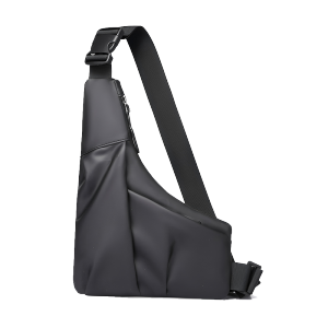Mens Chest Bag Single Shoulder Waterproof Crossbody Triangle Bag Lightweight Business Casual Large Capacity