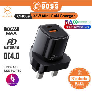 Mcdodo 33W Mini PD + QC3.0 Fast Charger Dual Output Power Adapter UK Wall Plug CH-091