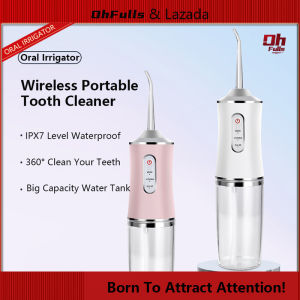Original Wireless Teeth Cleaner for Sale Household Portable Dental Oral Irrigator IPX7 Waterproof Rechargeable Cordless Teeth Cleaner for Travel 220ml Detachable Reservoir Water Flosser Suitable Pets Dogs Kids Men and Women Tooth Care & Tooth Whitening