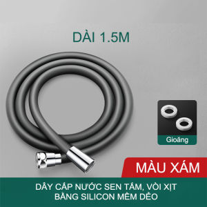 Dây mềm cấp nước sen tắm vòi xịt bằng silicon thế hệ mới chịu nhiệt độ cao (dài 1.5m)
