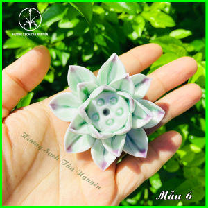 Đế cắm nhang Tân Nguyên đế sen đế cắm nhang trầm hoa sen đẹp bằng gốm sứ