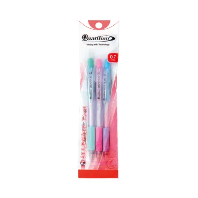 [แพ็ค4ชิ้น] Quantum ปากกา ปากกาลูกลื่น เจลลูลอยด์ 007 เพิลล์ 0.7 จำนวน 4 ด้าม