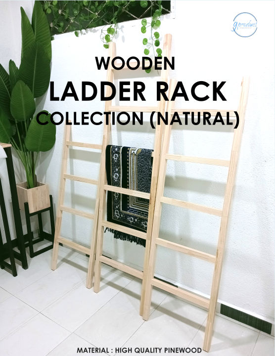 Ready stock) Decorative ladder wood / Rustic Ledder Festive Home Deco ...