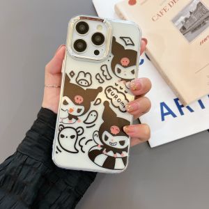 เคสซิลิโคนนิ่มใส่สกีนลายการ์ตูน ขอบกล้องยกสูง วงแหวน 3D ใส่ได้