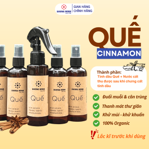 Xịt thơm tinh dầu Quế Dương Minh 100% tự nhiên với hương quế ấm áp giúp thanh lọc khử mùi tẩy uế