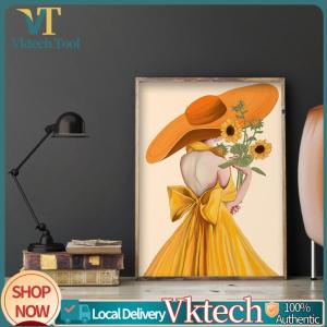[Vktech] 11CT Sunflower Girl Full Embroidery Set Stamped Chinese Cross Stitch Needlework