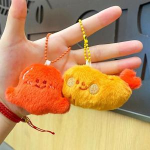 LYM 1 2Pcs Cute Creative Night Snack Food Beer Plush Keychains Stuffed Cartoon Doll Pendant Cute Bag Charm Decor Jewelry Girls Gifts