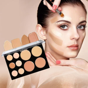 VERONNI 10-Color Professional Concealer Palette - 24H Waterproof & Long-Lasting Color Correcting for Dark Circles & Acne Spots All-in-One Contour & Highlight Palette
