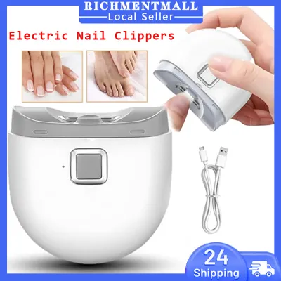 【🔥SG STOCK🔥】RICHMENTMALL Rechargeable Electric Nail Clippers for Adults Kids Babies Nail Trimmer File Set for Manicure & Pedicure