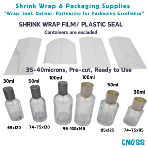 200pcs Shrink Wrap Film for Packaging Container/Shrinkable Plastic Seal for Perfume Round Bottle