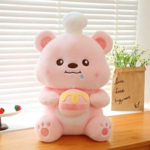 Gấu Bông Gấu Teddy Bear Đầu Bếp Ôm Bánh Mật Ong Cho Bé HADA