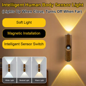 Human Body Induction Magnetic Lamp Automatic Induction Lamp At Night Atmosphere Sense Multiple Colors People Come To Light Charging People Aisle Door Lamp 磁吸智能氛围人体感应灯