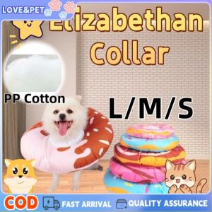 Pet Dog Cat Anti-biting&licking Collar Comfortable Cotton Blends Neck Printed Donut Elizabeth Collar