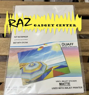 Quaff Printable Vinyl Inkjet Sticker A4 Size Transparent / Matte / Glossy / Holographic & Waterproof / A3 Size Waterproof Vinyl