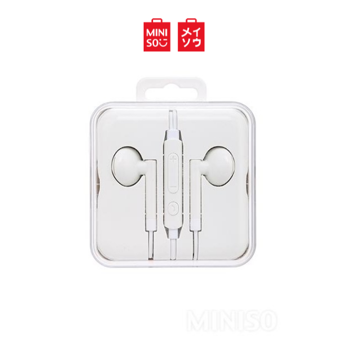 Miniso Classic In Ear Headphones Earphones with Storage Box Model