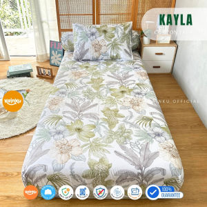 Sprei Jepang 180x200 tinggi 40cm King size Katun asli Adem Karet Anti geser Motif Bunga Minimalis