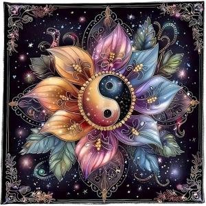 Flower Disk Tarots Tablecloth Divinations Table Cloth Tapestry Astrology Witchcrafts Deck Cloth Decoration
