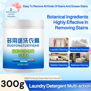 Laundry Detergent Paste for White Clothes and Shoes Stain Remover for Oil Grease and Dirt on Fabric and Floor