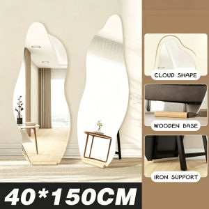 SuperValue Light Luxury Standing Mirror Wavy Full Length Mirror Unique Design Mirror Small Apartment Mirror