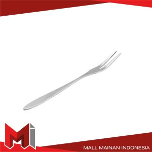 MallMainan-C946 Garpu Buah Stainless Tusukan Buah Kue Puding Garpu 2 Gigi / Alat Tusuk Makanan Fruit Fork Serbaguna Garpu Kecil Souvenir Pernikahan