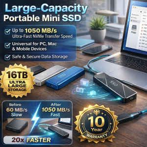 Fast Portable SSD Mini External Solid State Drive Large Capacity High Speed Stable Storage Device