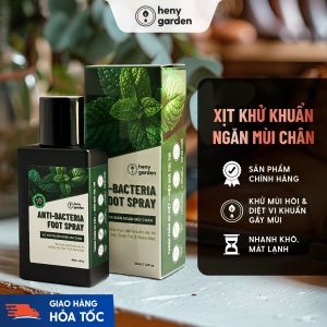 [Mua 1 tặng 1] Xịt Hôi Giày Khử Mùi Chân Chiết Xuất Tràm Trà & Nano Bạc HENY GARDEN 50mL Giúp Khử Mùi Khử Khuẩn Nhanh Chóng