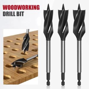 ECOCOKU 10มม.-25มม. ดอกสว่านแบบเกลียว พร้อมด้ามจับหกเหลี่ยม ช่องสี่ ชุดดอกสว่านบิด ช่างไม้ เครื่องมือเจาะรู คม ดอกสว่านตัดไม้เร็ว งานไม้