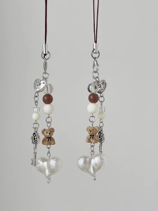 Delightful Bear Phone Accessory Sweet Bear Phone Hanging Keychain Ornament For Purse Decoration And Key Holder