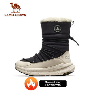 Giày thể thao mùa đông Camel Crown hotsnow 2.0 | Bốt đi tuyết cao cổ lót lông cừu ấm áp có đế chống trượt lót lông thiết kế chống thấm nước ấm cúng cho thời tiết lạnh du lịch và đi bộ ngoài trời