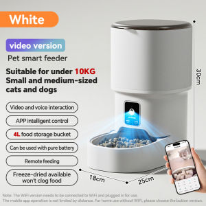 Smart Pet Feeder WiFi APP Camera Automatic Cat Food Dog Food Dispenser Smart Cat Dog Pet Dry Food Bowl