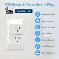 Zwave Plug 800 Series 2 Pack, Zwave Outlet Built-in Repeater Range Extender,Zwave Smart Plug Work with SmartThings, Wink, Alexa, Assistant, Z-Wave Hub Required, FCC and ETL Listed, 1875W. 